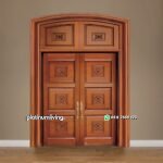 Pintu utama mewah kayu jati ukir 2 daun PJ-131 platinumliving furniture jepara