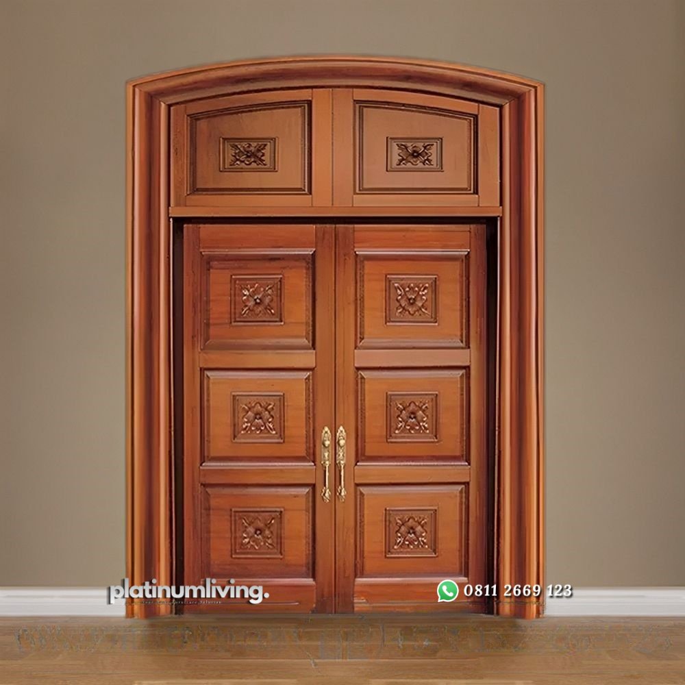 Pintu utama mewah kayu jati ukir 2 daun PJ-131 platinumliving furniture jepara 1 Pintu utama mewah kayu jati ukir 2 daun PJ-131 platinumliving furniture jepara 1