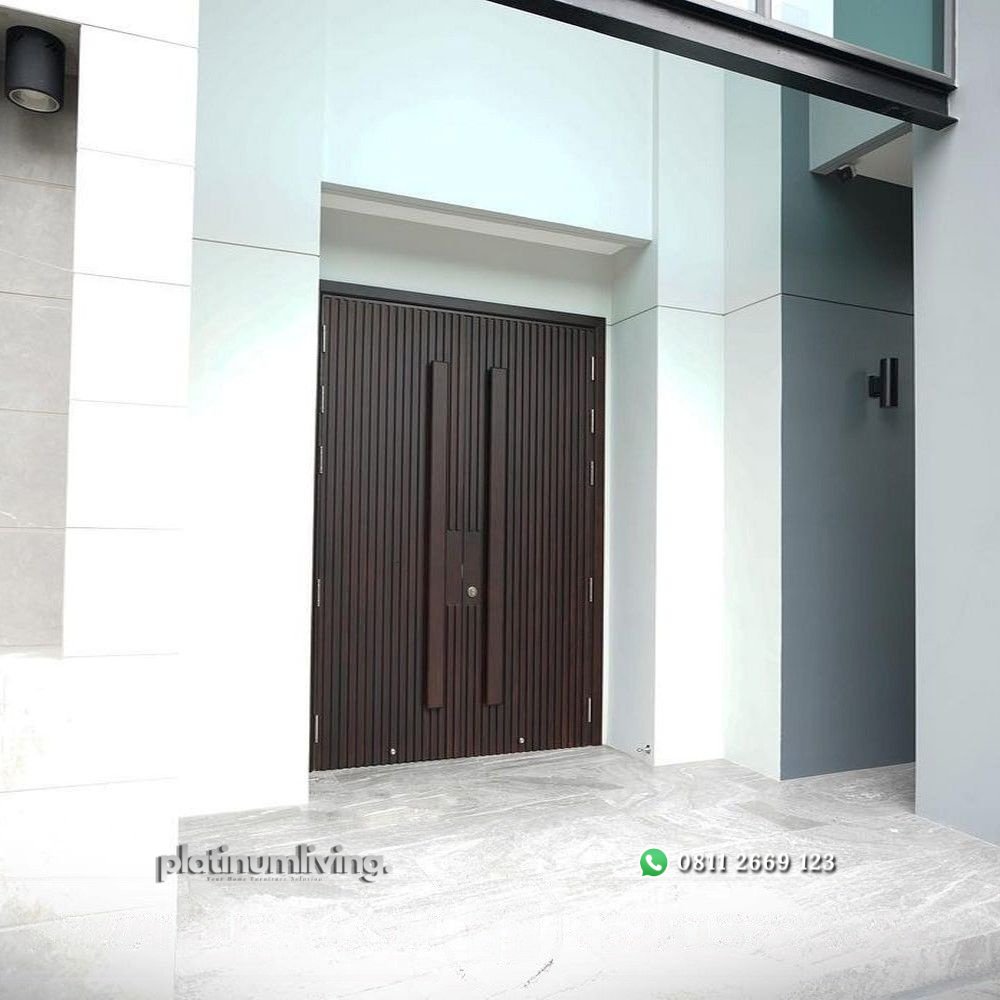 Pintu utama minimalis 2 daun kayu jati dark doff PJ-265 platinumliving furniture jepara 3 Pintu utama minimalis 2 daun kayu jati dark doff PJ-265 platinumliving furniture jepara 3