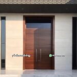 Pintu Utama Minimalis 2 daun Kayu jati PJ-002 platinumliving furniture jepara