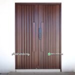 Pintu utama minimalis kayu jati 2 daun pintu ganda PJ-362 platinumliving furniture jepara