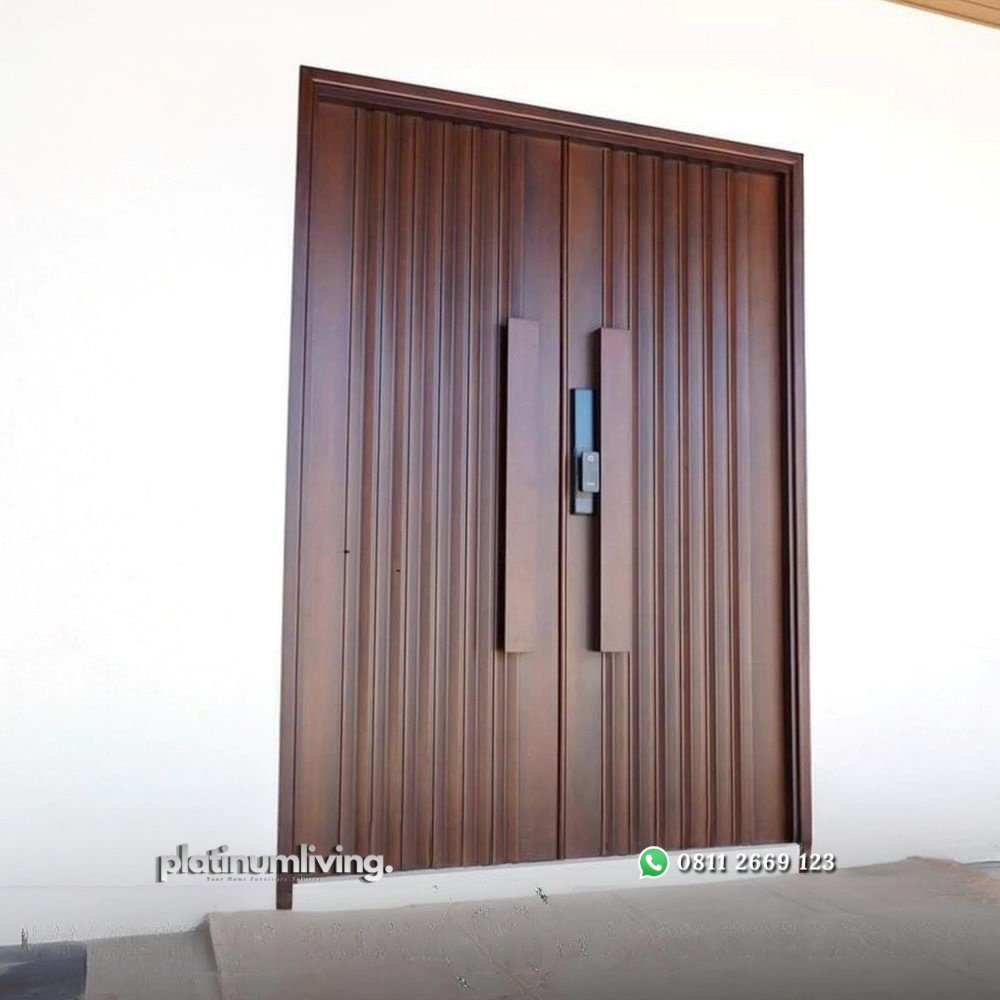 Pintu utama minimalis kayu jati 2 daun pintu ganda PJ-362 platinumliving furniture jepara 2 Pintu utama minimalis kayu jati 2 daun pintu ganda PJ-362 platinumliving furniture jepara 2