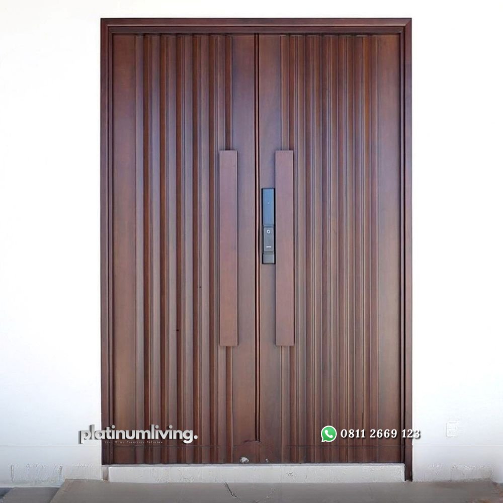 Pintu utama minimalis kayu jati 2 daun pintu ganda PJ-362 platinumliving furniture jepara 1 Pintu utama minimalis kayu jati 2 daun pintu ganda PJ-362 platinumliving furniture jepara 1