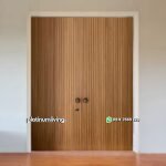 Pintu utama minimalis kayu jati daun ganda PJ-177 platinumliving furniture jepara