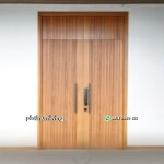 Pintu utama minimalis modern kayu jati 2 daun PJ-346 platinumliving furniture jepara