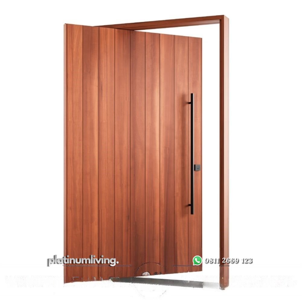 Pintu utama pivot single kayu jati minimalis modern PJ-281 platinumliving furniture jepara 1 Pintu utama pivot single kayu jati minimalis modern PJ-281 platinumliving furniture jepara 1