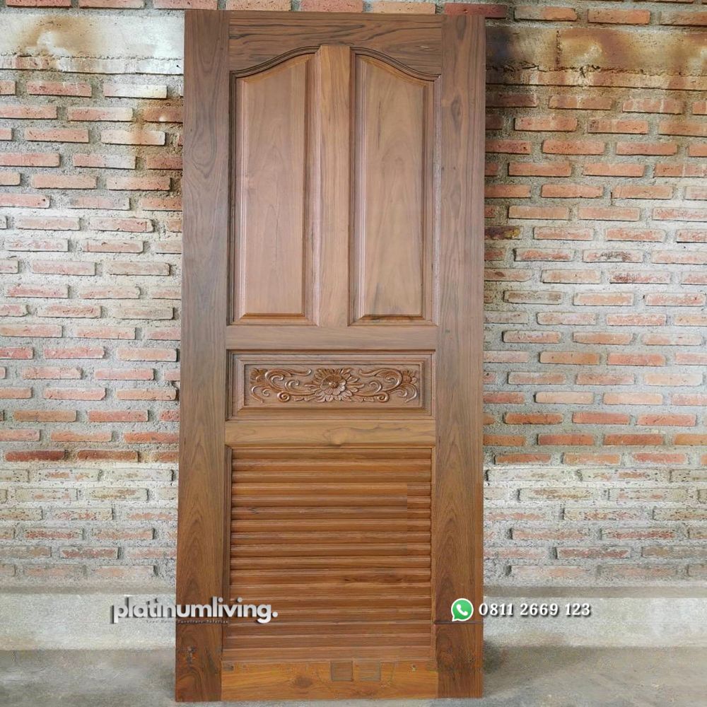 Daun pintu kayu jati panel ukir jepara single PJ-86 platinumliving furniture jepara 1 Daun pintu kayu jati panel ukir jepara single PJ-86 platinumliving furniture jepara 1