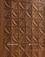 Daun pintu kayu jati jepara ukiran kawung single PJ-376 platinumliving furniture jepara - Gambar 3