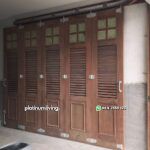 Pintu garasi kayu jati minimalis sliding tikung PJ-75 platinumliving furniture jepara - Gambar 3