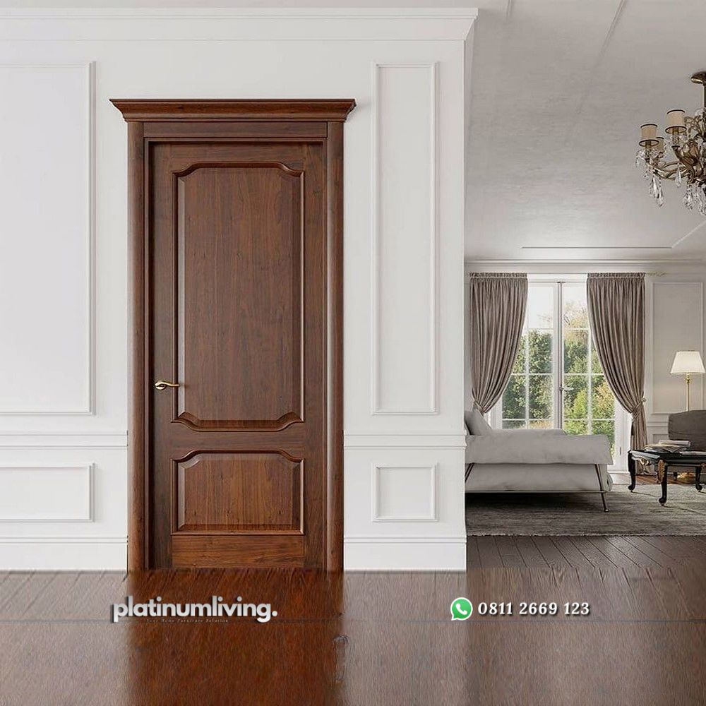 Pintu kayu jati daun tunggal klasik jepara 2 panel PJ-65 platinumliving furniture jepara 1 Pintu kayu jati daun tunggal klasik jepara 2 panel PJ-65 platinumliving furniture jepara 1