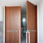 Pintu jati minimalis modern 2 daun wallnut doff PJ-263 platinumliving furniture jepara - Gambar 2