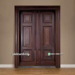 Pintu kupu tarung jati finishing antik daun ganda PJ-160 platinumliving furniture jepara