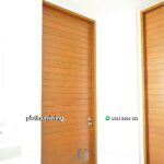 Pintu jati jepara salur horizontal minimalis 1 daun PJ-357 platinumliving furniture jepara - Gambar 2