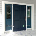 Pintu utama kayu jati single 2 jendela vintage PJ-184 platinumliving furniture jepara - Gambar 2