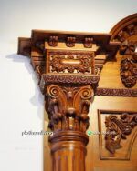 Pintu ukir 2 daun klasik mewah Kayu jati jepara PJ-355 platinumliving furniture jepara - Gambar 3