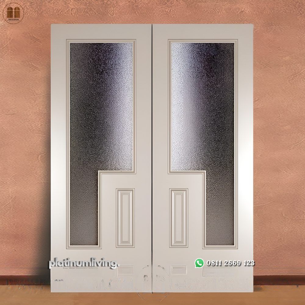 Pintu 2 daun moden klasik cat putih plus kaca PJ-253 platinumliving furniture jepara 1 Pintu 2 daun moden klasik cat putih plus kaca PJ-253 platinumliving furniture jepara 1