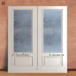 Pintu ganda cat duco panel kaca buram moden klasik PJ-252 platinumliving furniture jepara