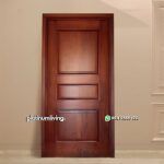 Pintu rumah 1 daun kayu jati klasik 3 panel solid PJ-150 platinumliving furniture jepara