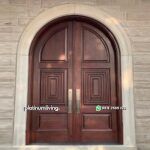 Pintu rumah lengkung kayu jati 2 daun klasik PJ-40 platinumliving furniture jepara - Gambar 2