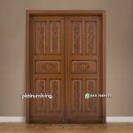 Pintu double ukir jepara kayu jati klasik panel PJ-236 platinumliving furniture jepara