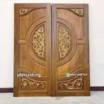 Pintu rumah ukir jepara kupu tarung klasik mewah PJ-36 platinumliving furniture jepara