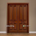 Pintu utama kayu jati jepara 2 daun klasik PJ-235 platinumliving furniture jepara