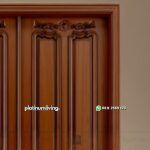Pintu utama kayu jati jepara 2 daun klasik PJ-235 platinumliving furniture jepara - Gambar 3