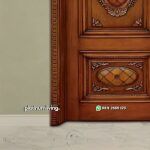 Pintu single ukir jepara mewah klasik kayu jati PJ-135 platinumliving furniture jepara - Gambar 3