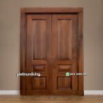 Pintu rumah jati jepara daun ganda ethnik panel PJ-230 platinumliving furniture jepara