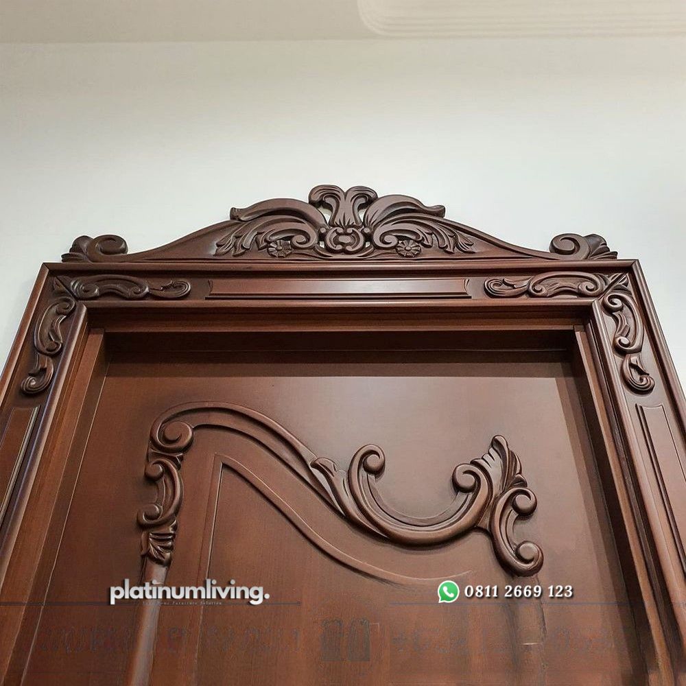 Pintu ukir jepara kayu jati klasik mewah single PJ-29 platinumliving furniture jepara 3 Pintu ukir jepara kayu jati klasik mewah single PJ-29 platinumliving furniture jepara 3