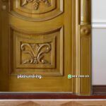Pintu rumah ukir kayu jati daun single mewah PJ-128 platinumliving furniture jepara - Gambar 3