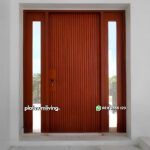 Pintu utama minimalis kayu jati gendong single 2 jendela PJ 324 platinumliving furniture jepara