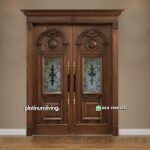 Pintu utama ukir antik mewah 2 daun PJ-124 platinumliving furniture jepara