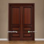 Pintu rumah klasik kayu jati jepara daun ganda PJ-221 platinumliving furniture jepara
