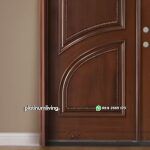 Pintu kayu jati klasik 2 daun opening kupu tarung PJ-219 platinumliving furniture jepara - Gambar 2