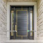 Pintu Utama jati single 2 jendela klasik modern PJ-16 platinumliving furniture jepara