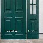 Pintu single 2 jendela klasik panel kayu solid PJ-113 platinumliving furniture jepara - Gambar 3