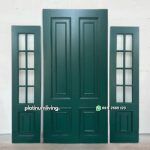 Pintu single 2 jendela klasik panel kayu solid PJ-113 platinumliving furniture jepara - Gambar 4