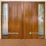 Daun pintu minimalis double kayu jati 2 frame jendela PJ-110 platinumliving furniture jepara