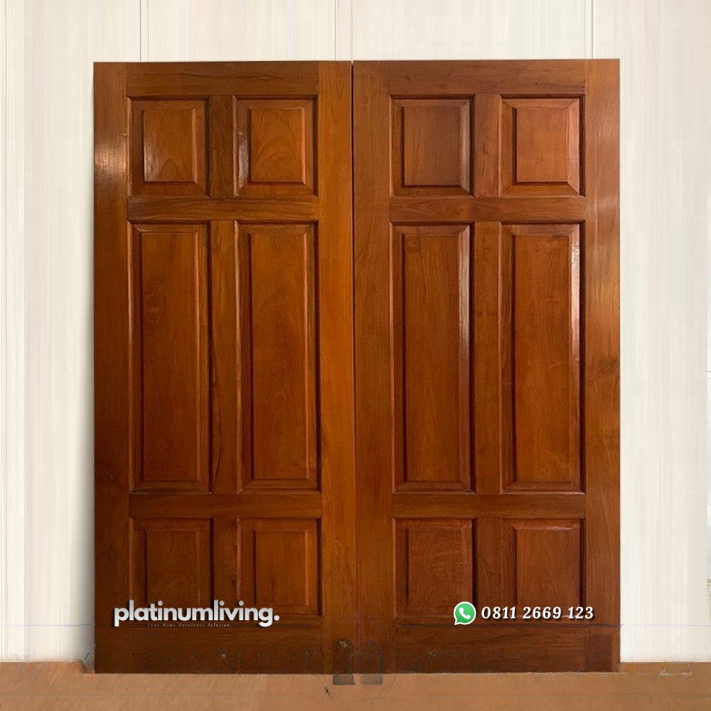 Daun pintu rumah kayu jati panel solid ganda PJ-202 platinumliving furniture jepara 1 Daun pintu rumah kayu jati panel solid ganda PJ-202 platinumliving furniture jepara 1