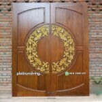 Daun pintu ukir jepara kayu jati double mewah PJ-102 platinumliving furniture jepara
