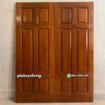 Daun pintu rumah kayu jati panel solid ganda PJ-202 platinumliving furniture jepara - Gambar 3