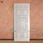 Pintu rumah klasik 1 daun kayu solid cat putih PJ-301 platinumliving furniture jepara