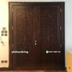 Pintu utama ukir jepara kayu jati 2 daun PJ-001 platinumliving furniture jepara