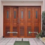 Pintu garasi minimalis jati jepara lipat sliding PJ-97 platinumliving furniture jepara - Gambar 2