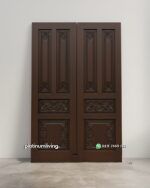 Daun pintu ukir kayu jati klasik panel praba PJ-378 platinumliving furniture jepara