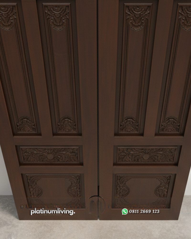 Daun pintu ukir kayu jati klasik panel praba PJ-378 platinumliving furniture jepara 3 Daun pintu ukir kayu jati klasik panel praba PJ-378 platinumliving furniture jepara 3