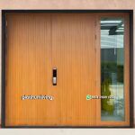 Pintu rumah minimalis jati jepara 2 daun 1 jendela PJ-196 platinumliving furniture jepara