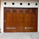 Pintu garasi kayu jati dorong tikung minimalis PJ-94 platinumliving furniture jepara - Gambar 2