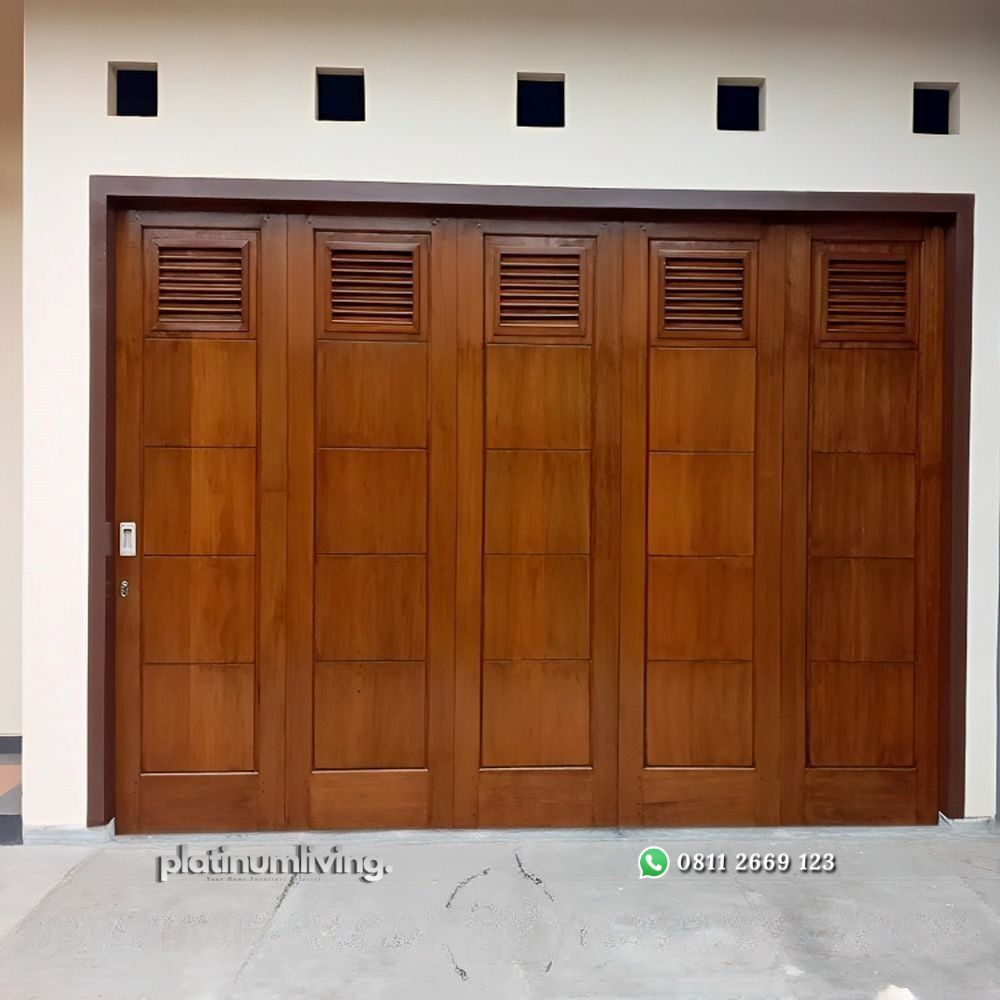 Pintu garasi kayu jati dorong tikung minimalis PJ-94 platinumliving furniture jepara 2 Pintu garasi kayu jati dorong tikung minimalis PJ-94 platinumliving furniture jepara 2